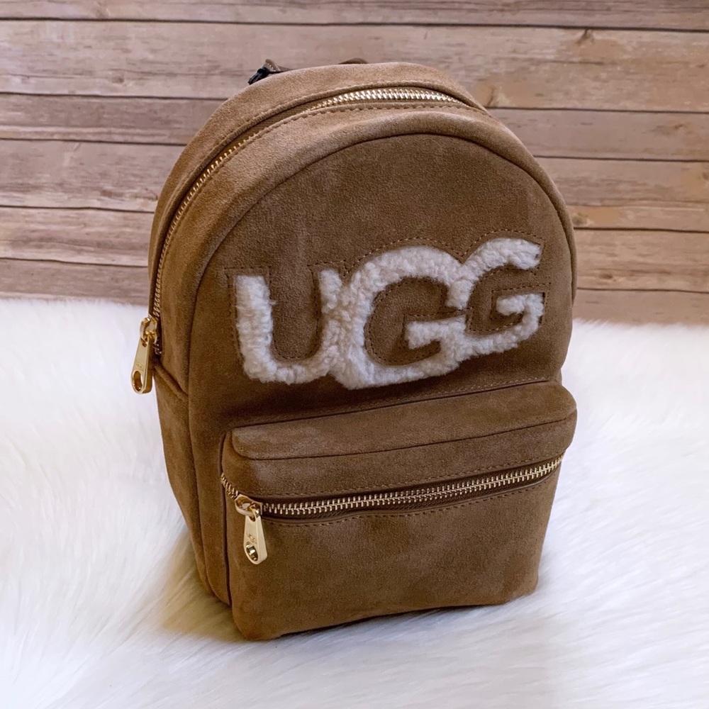 UGG Dannie Mini Backpack Sheepskin In Chestnut - Picture 2 of 10
